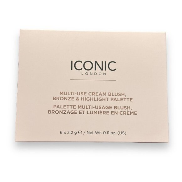 🆕 NWT Iconic London CREAM FACE PALETTE Multi-Use cream Blush Bronze Highlighter - Picture 4 of 8